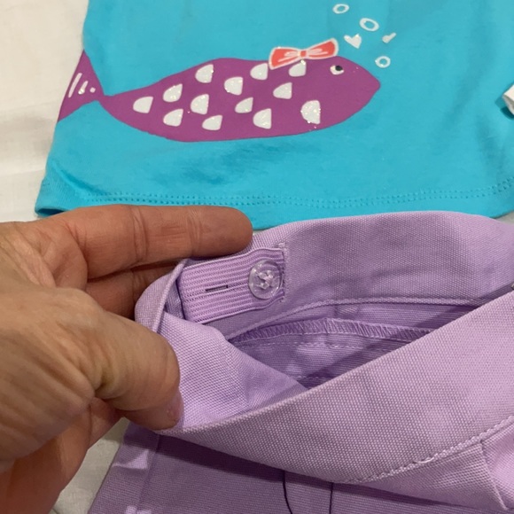 Gymboree tops 4 with janie & jack lavender shorts NWT 4 set - Picture 9 of 11